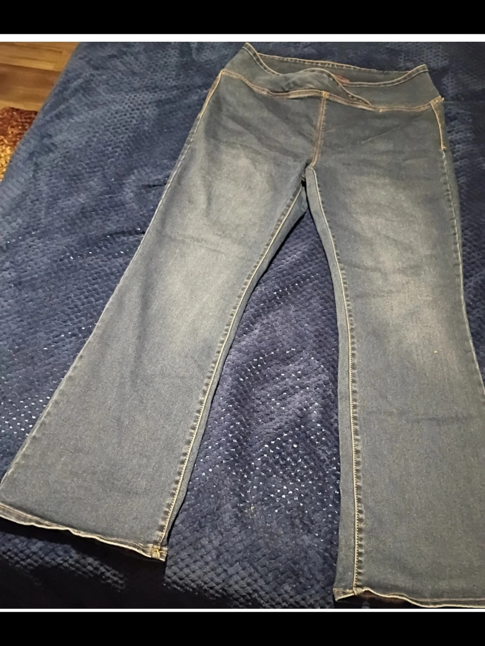 No Boundaries Women's Dark Blue Flare Jeans